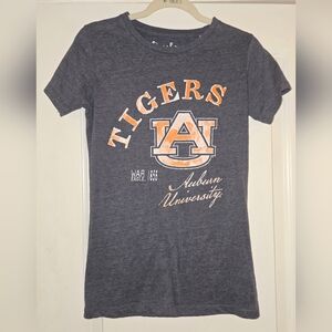Pressbox Women's Auburn University Tigers Tee Shirt Blue/Gray Size M